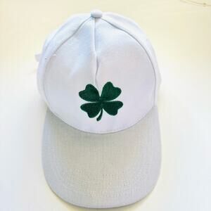 NEW Shamrock Irish Flag Stitch White Dark Green Metal Snapback Baseball Hat Cap